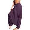 Generic Leggins Push up Donne Plus Size Tinta Unita Pantaloni Larghi Casuali Pantaloni da Yoga Pantaloni da Donna Harem Pant Pantaloni Donna Sportivi Leggins Collant Donna (Purple, XXXL)