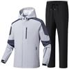 SadiTy Completo Da Sci Da Uomo In Due Pezzi, Completo Da Uomo Con Giacca E Pantaloni Spell Color Caldi E Traspiranti Invernali, Abbigliamento Da Alpinismo Impermeabile Ampio (Color : White, Size : L)