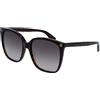 Gucci GG0022S 003 Occhiali da Sole, Marrone (Avana/Brown), 57 Donna