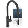 SCHÜTTE Blackpool 79566 rubinetto da cucina con doccetta estraibile, rubinetto da cucina a 360 gradi, miscelatore con miscelatore monocomando, rubinetto per lavello con doccetta estraibile, colore