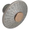 OBF 73 7080 36 Grimme Jaya Pomello per cassetti, diametro 38 mm, rotondo, appiattito, profondità 25 mm, pomello per mobili ZN placcato in stagno, lati argentati