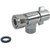 SOMATHERM FOR YOU - Rubinetto design WC 1/4 quadrato giro cromato M12 / 17 (3/8 '') - Dado Prigioniero 12/17 (3/8 '')