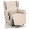 ECOMMERC3 | Copridivano misura 1 posto/relax super regolabile - copridivano 1 posto/relax reversibile colore beige/lino imbottito ed extra morbido 100% Made in Spain