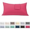 ECOMMERC3 Federa per letto 90 cm misto cotone | Ciliegia | 50% Cotone, 50% Poliestere - traspirante - facile da lavare - colori brillanti - Qualità spagnola