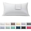 ECOMMERC3 Federa per cuscino per letto 105 cm misto cotone | Bianco