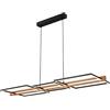 BRILONER - Lampada a sospensione a LED con funzione dimmer, luce bianca calda, lampada a sospensione, lampada a sospensione per sala da pranzo, lampada per soggiorno, 108x35x150cm (LxLxA), legno nero