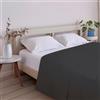 ECOMMERC3 | Lenzuolo sopra extra morbido e confortevole per letto da 105 - Lenzuolo sopra colore nero, realizzato al 100% in Spagna, traspirante, facile da pulire