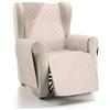 ECOMMERC3 | Copridivano misura 1 posto/relax super regolabile - copridivano 1 posto/relax reversibile colore lino/pelle imbottita ed extra morbida 100% Made in Spain