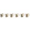 Villa d'Este Home Tivoli Xmas Monogram Natale Set 6 Tazzine