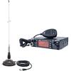 PNI PacchettoRadio CB PNI ESCORT HP 9001 PRO ASQ regolabile, AM-FM, 12V, 4W + CB Antenna PNI ML100, 26-30MHz, 250W, 100cm, 125mm magnete incluso