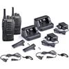 Midland BR02 Pro Z C1524, 2 ricetrasmettitore, Walkie Talkie Professionale con 32 Canali PMR446, 2 Cuffie MA-21LKI, 2 Clip per Cintura, Batterie Ricaricabili 2000 mAh fino a 24 ore, Nero