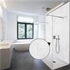 WALLando Mamor Classic - Pannello posteriore doccia 250 x 100 cm, facile da montare per doccia e bagno, pannello doccia in PVC di alta qualità effetto pietra, satinato