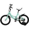 Jolre Bicicletta per bambini da 16 pollici, bicicletta per bambini 3 in 1 con ruote di supporto per ragazzi e ragazze, bicicletta per bambini con stabilizzatori e freno a mano.