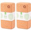 Bodhi set di 2 blocchi yoga mattoni in sughero naturale