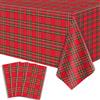 FVEOCR 4 Pack Xmas tovaglia Tovaglia natalizia a quadri rossi e verdi Copritavolo Xmas Buffalo Plaid Decorazioni per feste invernali di Capodanno Forniture per feste 51 x 86 IN