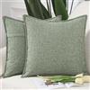 Madizz 2 Pezzi Lino Copricuscini Morbido Decorativo Fodere per Cuscino Lusso Stile per Divano Camera da Letto 55x55 cm Verde grigiastro
