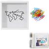 TUKNN Adventure Archive Box, Salvadanaio Viaggio con Slot, Scatola Ricordi Viaggio, Viaggio Adventure Box, Scatola Della Memoria, Memory Box Frame with World Map, Cornice per Vetrina