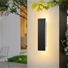 YUEEU 20CM Applique da Parete Esterno LED Nero impermeabile Ip65 Moderne Lampada Parete Interno Luci per Portico Esterno Villa Wall Light 3000k Scala Corridoio Luce Wall Lamp