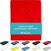 Flowen Lenzuola con Angoli Letto Singolo 90x190 cm Rosso in 100% Puro Cotone per Materasso fino a 30cm Tessuto Anti-Acaro e Traspirante di Alta Qualità Morbido Durevole e Lavabile in Lavatrice