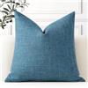 Artscope 1 Pezzi Federe per Cuscini in Finto Lino Minimalista Copricuscini Decorativo per Domestica Soggiorno Camera da Letto Divano 60x60cm, Blu Navy