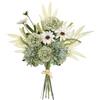 DEMIUKO Fiori Artificiali Verde Dalia Fiori Finti Bouquet Peonia Seta Floreale Decorativi Bouquet Faux Fiori Margherita Piante Finti da Interno Decorazioni per Casa Sposa Tavolo Centrotavola Vaso