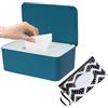 SEPSCO Porta Salviette Umidificate 2Pezzi, Scatola Salviettine Neonato e Sacchetti-Salviette Grande Salviettine Dispenser con Coperchio Antipolvere Impermeabile Riutilizzabile per Home Bagno Office