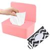 SEPSCO Porta Salviette Umidificate 2Pezzi, Scatola Salviettine Neonato e Sacchetti-Salviette Grande Salviettine Dispenser con Coperchio Antipolvere Impermeabile Riutilizzabile per Home Bagno Office