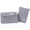 Mi bollito - Set di 2 pezzi, fasciatoio impermeabile e borsa per pannolini per pannolini e salviette. Prodotto interamente in Spagna. (Grigio chiaro)