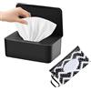SEPSCO Porta Salviette Umidificate 2Pezzi, Scatola Salviettine Neonato e Sacchetti-Salviette Grande Salviettine Dispenser con Coperchio Antipolvere Impermeabile Riutilizzabile per Home Bagno Office