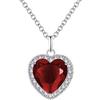 HMOOY Collana Titanic Heart of The Ocean, Collana Con Ciondolo Blu Love Collana Con Ciondolo a Forma Di Cuore Con Rubino Collana Placcata In Oro Bianco Gioielli Di Moda Per Donne Ragazze (rosso)