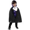 Boland 78159 - Costume da vampiro per bambini, taglia 104-110, età 3-4 anni, mantello con colletto e camicia con jabot, bambino, vampiro, travestimento, Halloween, Carnevale, festa a tema