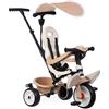 Smoby - Triciclo Baby Balade Beige - 3 in 1 Evolutivo - Maniglione Parentale Regolabile a 3 Altezze - Freno di Stazionamento, Poggiapiedi, Parasole Anti-UV - Dai 10 Mesi ai 3 Anni - Prodotto in Spagna