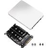 Koanhinn Adattatore SSD M.2 a U.2 2in1 M.2 NVMe e SATA-Bus NGFF SSD a PCI-E U.2 SFF-8639 Adattatore PCIe M2 Convertitore, con Shell