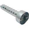 Kacepar Silenziatore moto, 60mm DB Killer Muffler Baffle, scarico moto universale per tubi di scarico, Silenziatore rimovibile, Argento, 1 pezzo