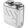 Generic Mini rasoio elettrico, mini rasoio elettrico da uomo, ricaricabile tramite USB, impermeabile IPX7, nuovo mini rasoio da barba e design portatile con valigia, mini rasoio elettrico da uomo (bianco)