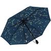 iX-brella Ombrello Thunderstorm, Cielo stellato, Taschenschirm Auf-Zu-Automatik, Ombrello tascabile automatico