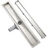 Plumbsys Canalina di scarico 60cm in acciaio inox，scarico a pavimento con pannello 2in1piastrellabile，Canale doccia con sifone a 360° dispositivo deodorante e filtro per capelli ，Drenaggio rapido