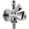 Schläfer 437011 | Rubinetto Sottolavabo Combinato a 2 Uscite 1/2, Raccordo per Tubetto in Rame da 10mm, Attacco Flessibile 3/8, Rubinetto con ingresso acqua per lavatrice e Lavastoviglie