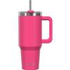 WATERSY 891ml Tazza Termica con Manico, 30oz Tazza Mug in Acciaio Inox, Thermos da Caffè con Cannuccia, Doppia Parete per Caldo 6 Ore/Freddo 12 Ore, per Palestra, Auto e Viaggio (Rosa Scuro)