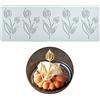 TUKE Stampo in silicone a forma di tulipano a forma di fiore 3D, per fondente e pasta di zucchero, torte, fondente, argilla, tulipano, 26,6 x 8,9 x 0,3 cm, BH0957