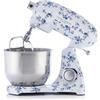 VQ Laura Ashley Impastatrice Planetaria Pressofuso 6 L con Stampa China Rose di VQ - Planetaria Impastatrice con 6 Velocità Infinite, Funzione Pulse, Motore da 1800W e Ciotola in Acciaio Inossidabile