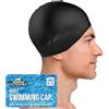 SOL Cuffia da nuoto per adulti, XL, in silicone, impermeabile, per uomini e donne, con testa più grande, ideale per capelli lunghi e spessi, dreadlock, tessiture, estensioni, afro e ricci, perfette
