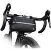 Rhinowalk Borsa da Manubrio per Bicicletta Cestino per Bici Manubrio Anteriore Borsa per Bicicletta Mountain Road Bike Commuter Accessori per Biciclette Professionali-Nero