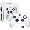 Generic SanSixi Compatibile per X BOX Serise X/S Gamepad Controller con ricevitore wireless 2.4G Maniglia di gioco Rocker anti-scivolo per PC Gamepad Accessori (Bianco)
