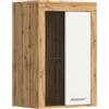xonox.home Wohnen Jam X8BK6T40 - Vetrina decorativa in vetro melammina/Wotan rovere melammina, ca. 600 x 86 x 35 cm, colore: Bianco