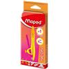Maped - Set Completo di Geometria e Matematica - 2 Bussola (Anello e Mina), Regola 15cm, Goniometro 180°, Squadre, Gomma, Temperamatite e Matita - Set Multi Prodotti