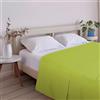 ECOMMERC3 Lenzuolo sopra letto 105 cm misto cotone | Pistacchio | 50% Cotone, 50% Poliestere - lavabile in lavatrice - antipiega - resistente - Qualità spagnola