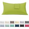 ECOMMERC3 | Confezione da 2 federe per cuscino 50 x 75 extra morbide e confortevoli. Federa per cuscino color pistacchio realizzata al 100% in Spagna, traspirante, facile da lavare