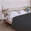 ECOMMERC3 | Lenzuolo sopra extra morbido e confortevole per letto da 180 cm, colore: nero, realizzato al 100% in Spagna, traspirante, facile da pulire