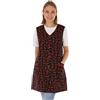 Schuerzenfabrik 7/8 casacca cotone colorato grembiule corto senza maniche grembiule da cucina, Colore: rosso, 50